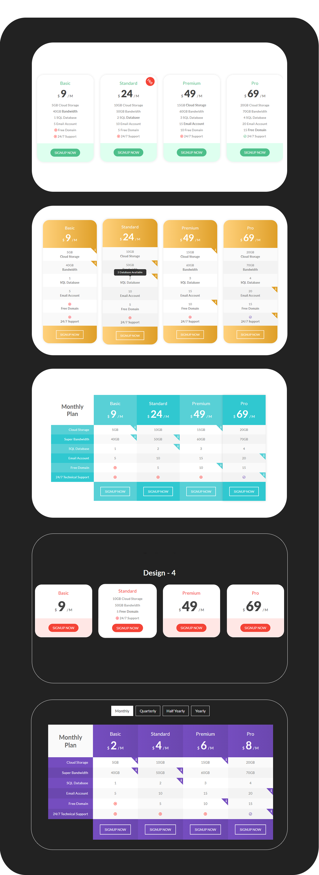 Payler - Pricing Packages & Tables